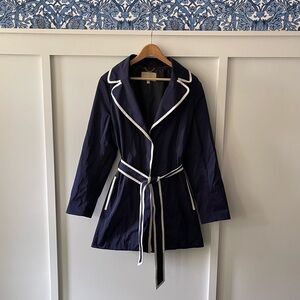 Banana Republic Navy Trench Rain Coat